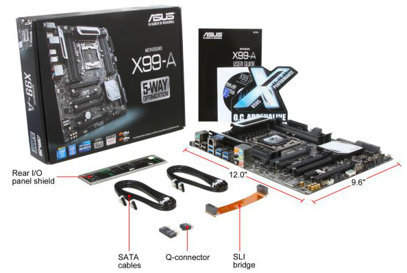 In The Box, Test Setup and Overclocking - ASUS X99-A Motherboard 